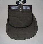 Falknertasche aus Leder halbrund